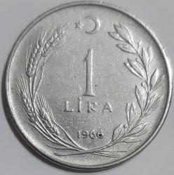 1 LİRA, 1966 ÇÇT düz