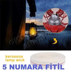 2 METRE 5 NUMARA FİTİL 5 NO GEMİCİ FENERİ FİTİLİ GAZ LAMBASI FİTİLİ YEDEK FİTİL LAMP WİCK FİTİL YENİ