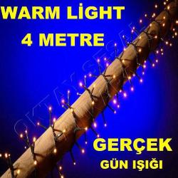 GERÇEK GÜN IŞIĞI LED IŞIK 100 LED 4 METRE 220 V MODLU LED IŞIK YILBAŞI AĞACI IŞIĞI KABLO IŞIK