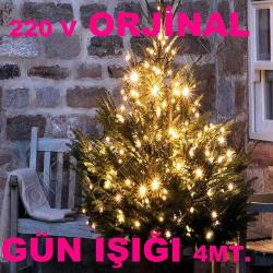 GERÇEK GÜN IŞIĞI LED IŞIK 100 LED 4 METRE 220 V MODLU LED IŞIK YILBAŞI AĞACI IŞIĞI KABLO IŞIK