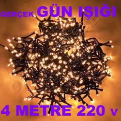 GERÇEK GÜN IŞIĞI LED IŞIK 100 LED 4 METRE 220 V MODLU LED IŞIK YILBAŞI AĞACI IŞIĞI KABLO IŞIK