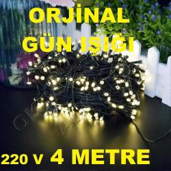 GERÇEK GÜN IŞIĞI LED IŞIK 100 LED 4 METRE 220 V MODLU LED IŞIK YILBAŞI AĞACI IŞIĞI KABLO IŞIK