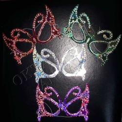 8 ADET YILBAŞI MASKESİ RENKLİ MASKE PARTİ MASKESİ METALİZE KAĞIT MASKE DOĞUM GÜNÜ MASKESİ RENKLİ