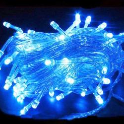 FİŞLİ 220 VOLT 100 LEDLİ 10 METRE LED IŞIK MAVİ LED IŞIK MAVİ IŞIK MAVİ İP IŞIK DEKOR MAVİ LED IŞIK