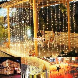 LED IŞIK SALKIM IŞIK GÜN IŞIĞI LED 320 LED 10 DAL 3X2 PERDE LED IŞIK NOEL VİTRİN SÜSLEME IŞIĞI
