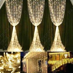 LED IŞIK SALKIM IŞIK GÜN IŞIĞI LED 320 LED 10 DAL 3X2 PERDE LED IŞIK NOEL VİTRİN SÜSLEME IŞIĞI