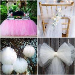 27 METRE PEMBE SÜSLEME TÜLÜ KIR DÜĞÜNÜ KINA GECESİ NİŞAN SÖZ MASA SANDALYE KAPI ARABA TÜLÜ PEMBE TÜL