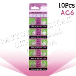 10 ADET AG 6 PİL LR 920 371 SR 920 SAAT PİLİ TERAZİ PİLİ TARTI PİLİ OYUNCAK PİLİ AG6 PİL YEDEK PİL