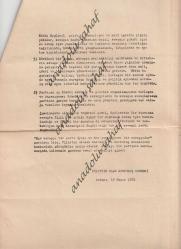 Savaşçı Partinin Kuruluşu Başlıklı Filistin Halk Kurtuluş Cephesi Tarafından 15 Mayıs 1970'de Yayınlanan Bildiri ''Her savaşçı bir parti üyesi ve her parti üyesi bir savaşçıdır.''