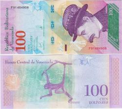 VENEZUELA 100 BOLİVAR 18 MAYIS 2018. ÖRÜMCEK MAYMUNU TEMALI. ÇİL KONDİSYON