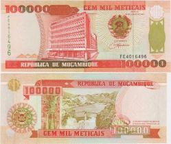 MOZAMBİK 100.000 METICAIS 1993. ÇİL.