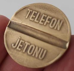 ESKİ DÖNEM KÜÇÜK BOY ORİJİNAL PTT TELEFON JETONU 2C1RR1 ÇOK ÇOK TEMİZ