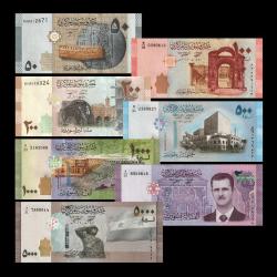 SURİYE (2009-2019) - 50, 100, 200, 500, 1.000, 2.000, 5.000 Pounds (7'li SET - ÇİL 10/10)