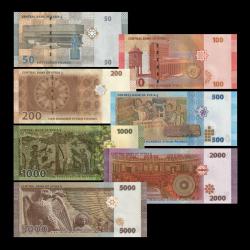 SURİYE (2009-2019) - 50, 100, 200, 500, 1.000, 2.000, 5.000 Pounds (7'li SET - ÇİL 10/10)