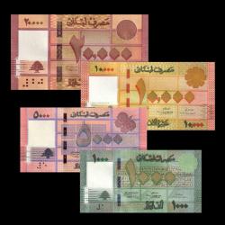 LÜBNAN (2014-2021) - 1.000, 5.000, 10.000, 20.000 Livres (4'lü SET - ÇİL 10/10)