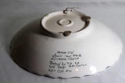 Kütahya porselen el boyaması derin duvar tabağı. İmzalı. Ç:33cm.