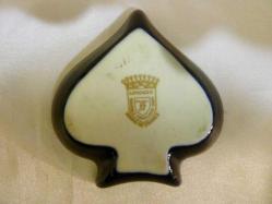 Limoges imzalı altın yaldızlı kobalt mavisi küllük. 8x8,5cm.