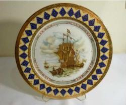 Limoges imzalı porselen duvar tabağı Ç:24cm