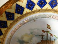 Limoges imzalı porselen duvar tabağı Ç:24cm