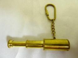 Pirinç gemici dürbünü anahtarlık. Boy açık. 8cm.