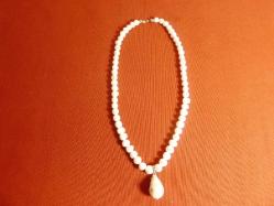 Doğal inci kolye gerdanlık. Boyu: 48cm.