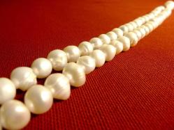 Doğal inci kolye gerdanlık. Boyu: 48cm.