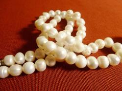 Doğal inci kolye gerdanlık. Boyu: 48cm.