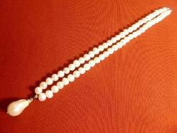 Doğal inci kolye gerdanlık. Boyu: 48cm.