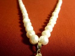 Doğal inci kolye gerdanlık. Boyu: 48cm.