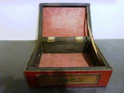 Ahşap deri kaplama mücevher kutu 20x15 Y:8 cm.