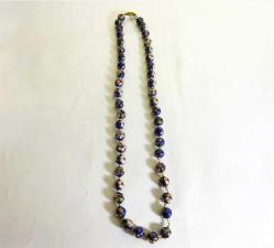 Cloisonne el yapımı mineli kolye gerdanlık. Toplam Boyu: 60cm.