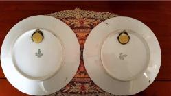 Winterling Bavaria imzalı, el boyaması çift porselen duvar tabağı Ç:19cm