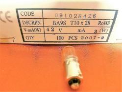 42V 3W 10x28 Ba9s ampul. 50 ad fiyatıdır.