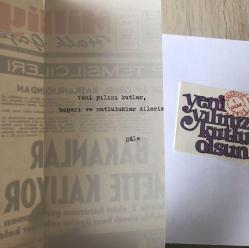 Milliyet Gazetesi Postadan Geçmiş Bayram Tebrik Kartı 1971