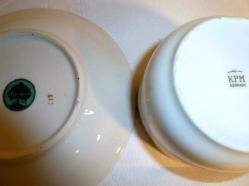 KPM imzalı 5 ad. porselen çay fincanı 19 Y.y.