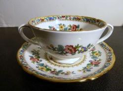 Coalport 1780 imzalı İngiliz porselen yemek takımı. 19 Y.y. 96 parça