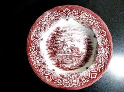 Porselen el boyaması İngiliz yemek takımı. Grindley İmzalı. 19 Y.y. 30 parça