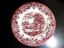 Porselen el boyaması İngiliz yemek takımı. Grindley İmzalı. 19 Y.y. 30 parça