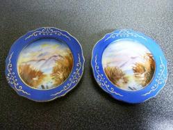 Porselen çift duvar tabağı  Damgalı Ç:8cm