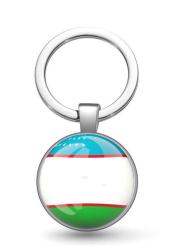 Özbekistan Uzbekistan Bayrağı Anahtarlık Türk Cumhuriyetleri Bayrak larından Metal 3D Büyüteç Camlı