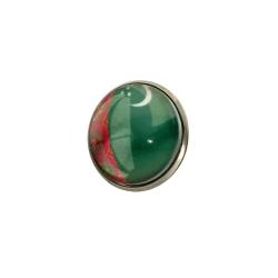 Türkmenistan Rozet Turkmenistan Bayrağı Yaka Rozeti Camlı Çelik Yuvarlak