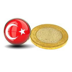 Türk Bayrağı İğneli Ufak Yaka Rozeti Kırmızı Beyaz Ay Yıldız Yuvarlak Paslanmaz Çelik Rozet