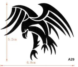 Kartal Su Geçirmez Tattoo Kol Bilek Omuz Sırt Dövmesi Geçici Dövme