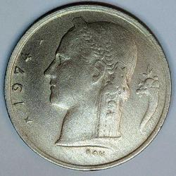 Belçika 1 frank 1958 -79 Arası Orjinal Belgium 1 Fr Parası Kral Baudouin I (1948 - 1993)