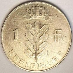 Belçika 1 frank 1958 -79 Arası Orjinal Belgium 1 Fr Parası Kral Baudouin I (1948 - 1993)