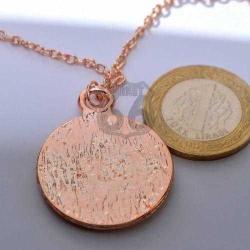 Antik Mitolojik Eski Para Kolye Rose Altın Renk Madeni Para Şeklinde Hediye Ambalajında