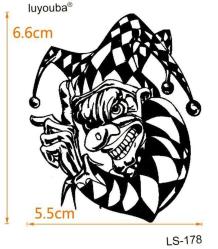 Geçici Dövme Joker Palyoço Soytarı Su Geçirmez Geçici Ufak El Kol Dövmesi Tattoo