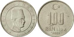 2001 - 2005 Arası orta kondiyon 100.000 Lira Saklama Kapsül İçinde Bakır Nikel Madeni Para Türk Lirası