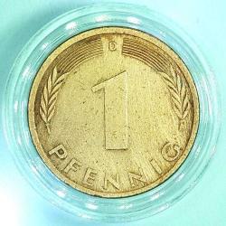 1 Pfennig Almanya 1950 - 92 Arası Orjinal Eski Para DEUTSCHELAND Germany Fenik Bakır Pfennig Para