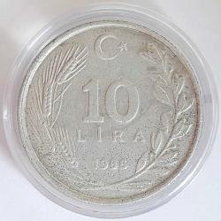 1984 - 1990 Arasında Temiz 10 Lira Saklama Kapsülünde Madeni Para Türk Lirası Alüminyum Metal Sikke